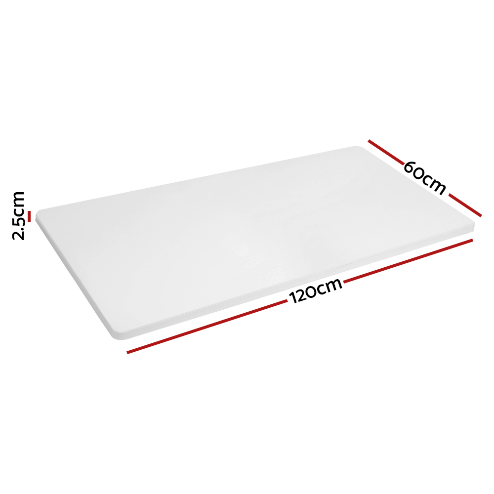 环保防刮桌面 120cm x 60cm 2.5cm厚度 适配电动升降桌框 现代简约风格 多种颜色选择 易于清洁安装