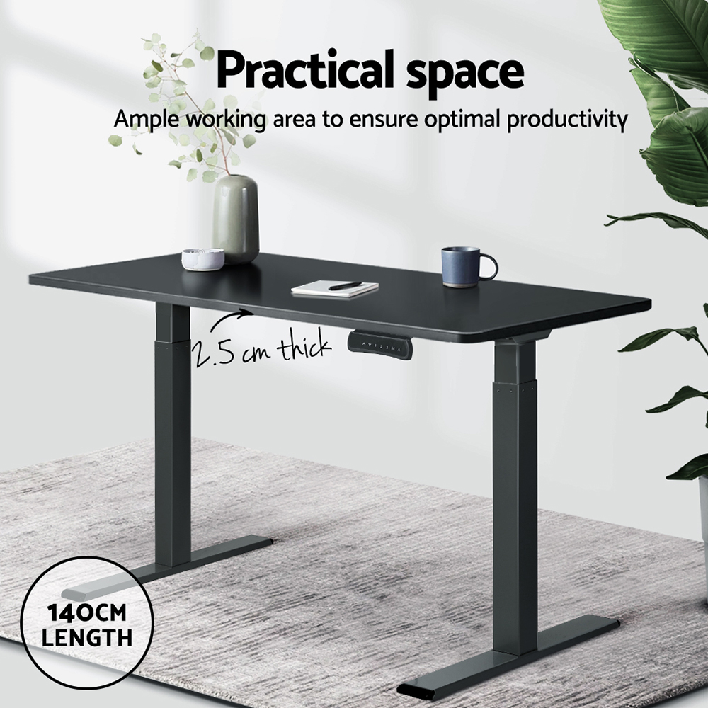 环保防刮桌面 140cm x 70cm 2.5cm厚度 适配电动升降桌框 四种颜色可选 现代简约风格 办公学习必备