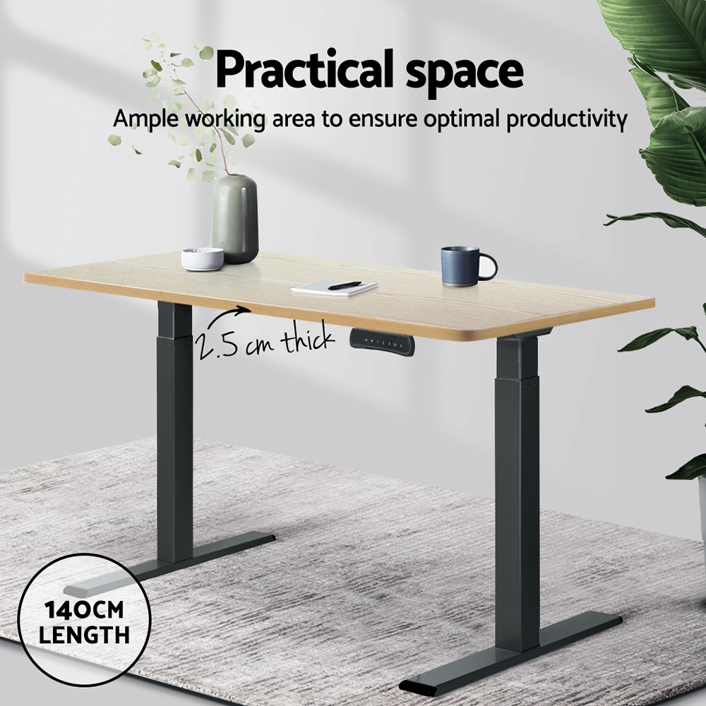 环保防刮桌面 140cm x 70cm 2.5cm厚度 适配电动升降桌 四种颜色可选 现代简约设计 轻松安装