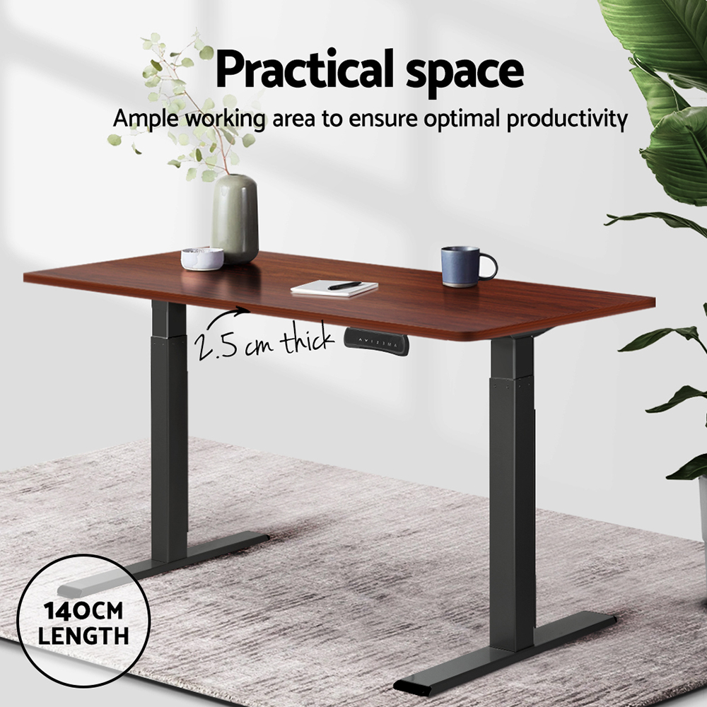 环保防刮桌面 140cm x 70cm 2.5cm厚 实木纹理 适配电动升降桌 预钻孔设计 易于清洁 安全圆角 多种颜色选择