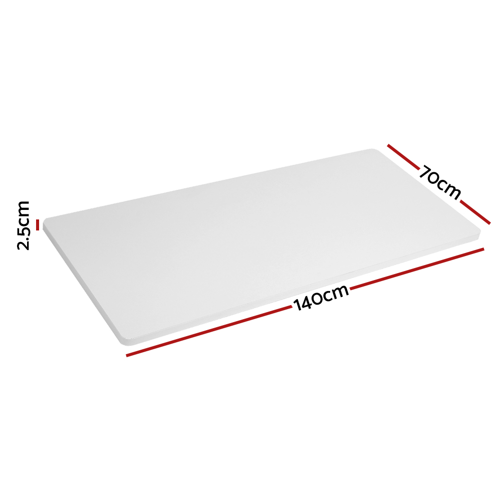 环保防刮桌面 140cm x 70cm 2.5cm厚度 现代简约风格 适配电动升降桌 多种颜色选择 易于清洁安装